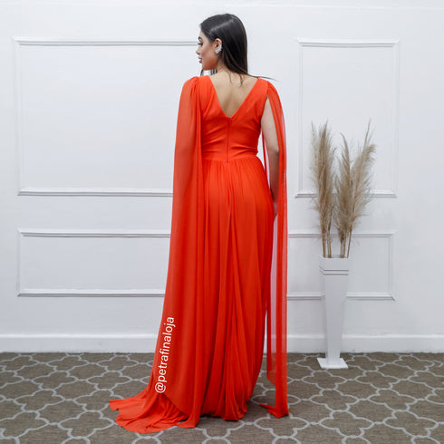 Vestido três listras pequenas com capa